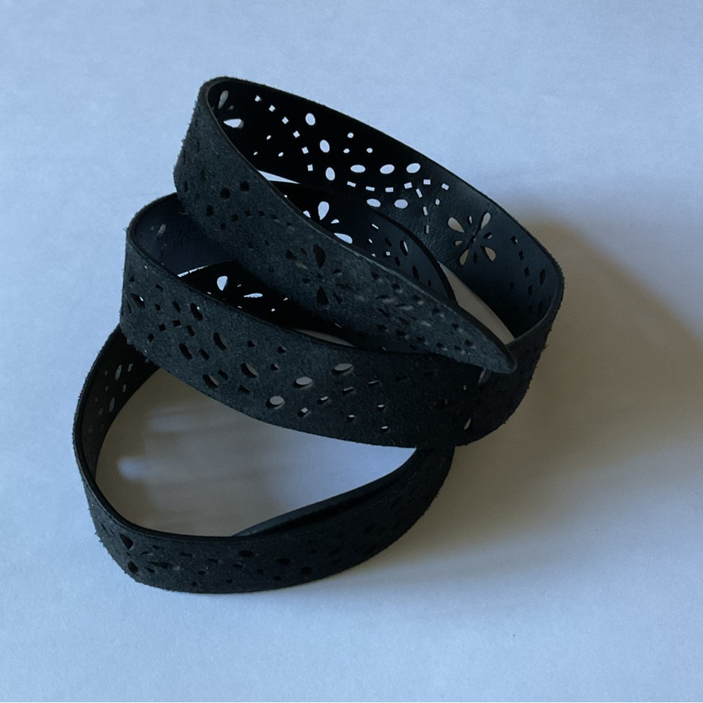 ISABEL MARANT LECCE CUTOUT SUEDE LEATHER WRAP BELT BLACK SIZE SMALL NWOT - Picture 3 of 14